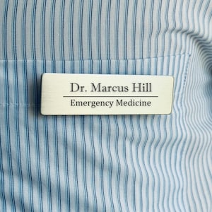 Custom Engraved Magnetic Name Badge, Personalized Name Tag, Nurse Name Tag, Doctor Name Tag, Medical Student Gift