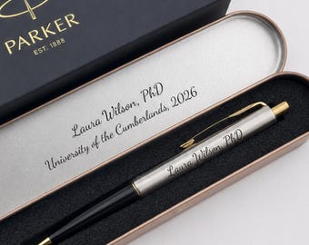 Personalized Parker Pen for Graduation Gift, PhD Graduation Gift, Gift for Graduate, Doctorate Graduation Gift, New Doctor Gift
