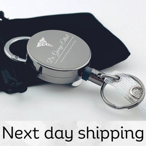 Heavy Duty Personalised Metal Retractable Badge Reel Key Yo-yo With Robust  Keychain Ring Clip Key Reel With 60cm Steel Wire Cord 