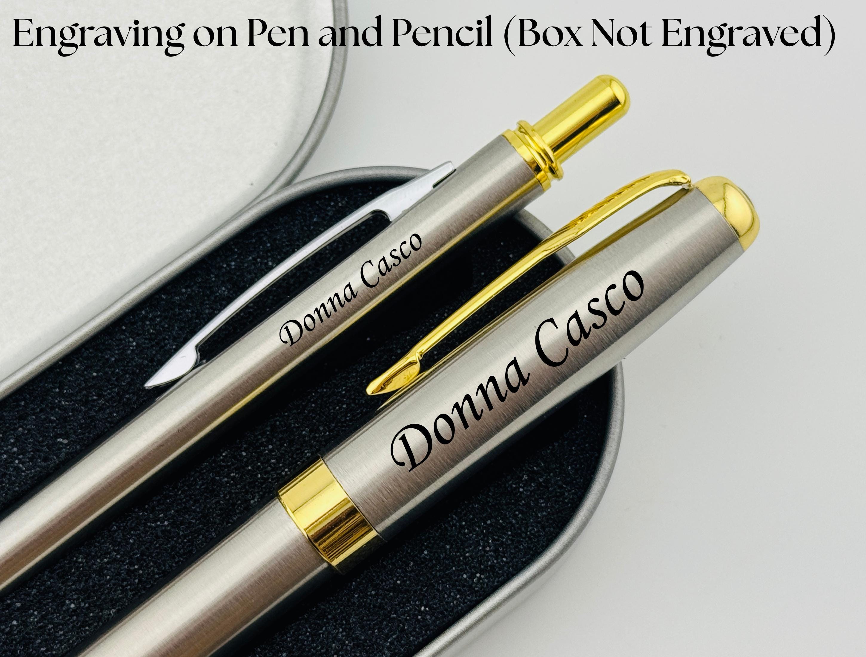 Custom Engraved Pen and Pencil Set - Labor Day Gift, Personalized ...