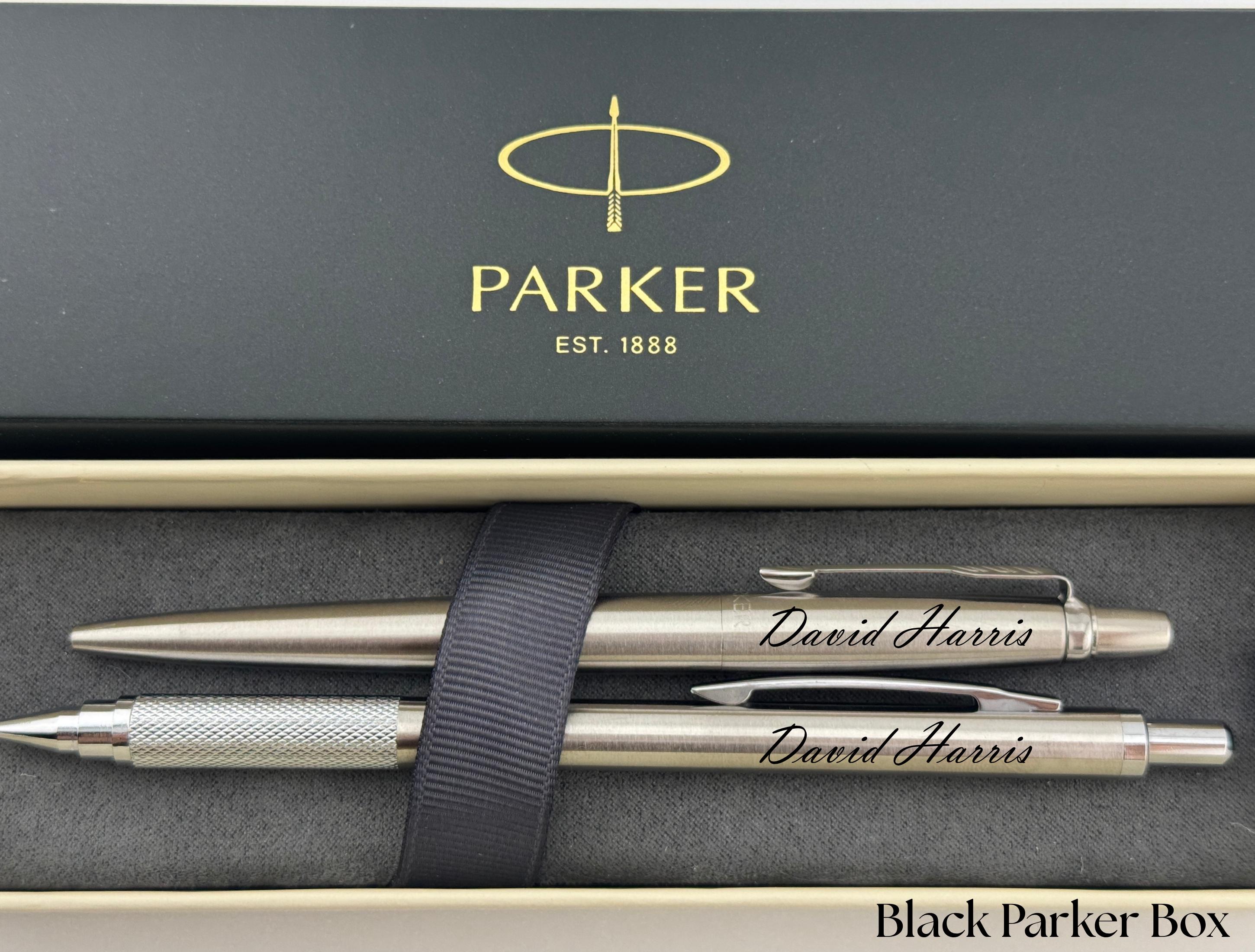 Engraved Parker Pen and Mechanic Pencil Set in Parker Gift Box