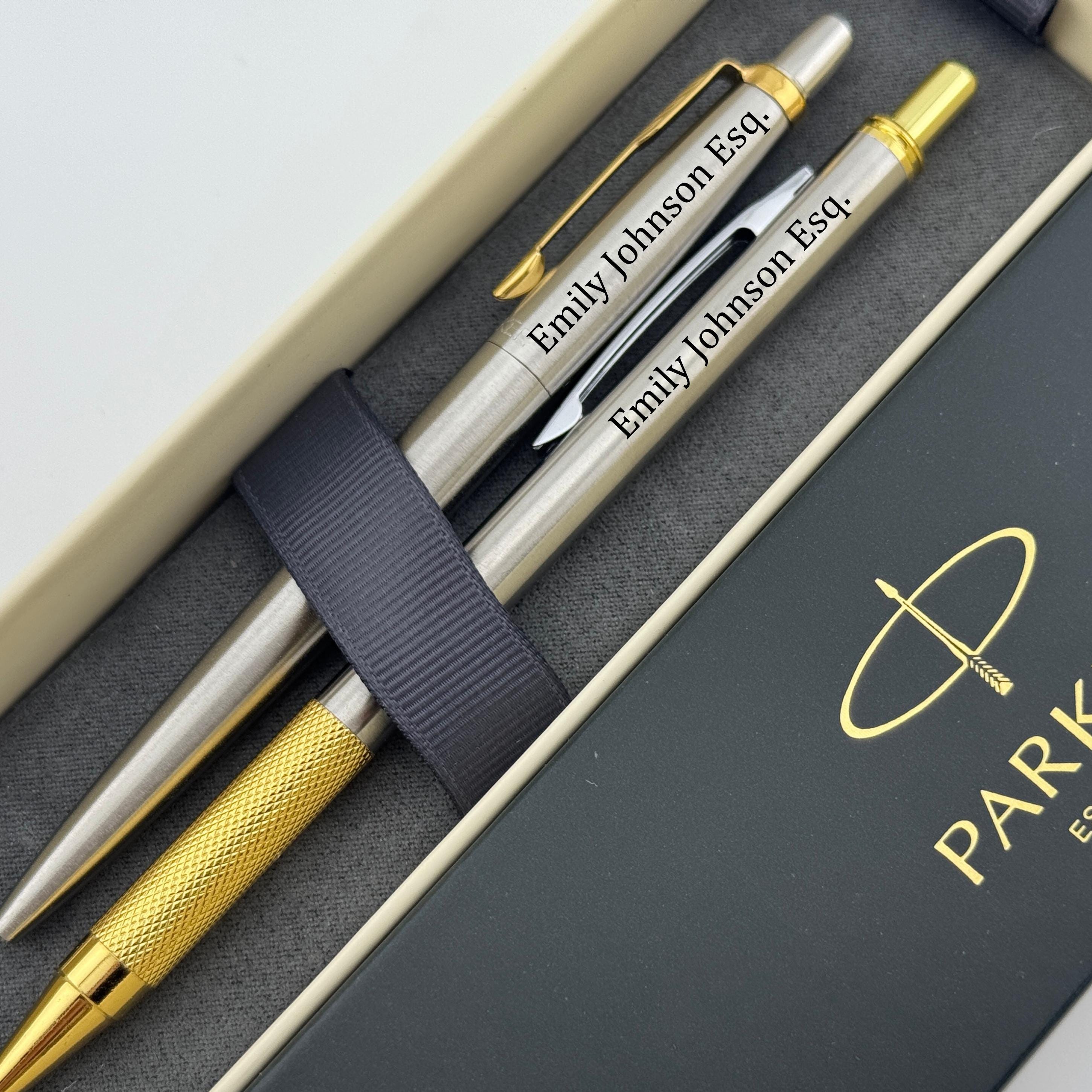 Gift for Lawyer, Personalized Parker Pen and Pencil Set, Custom