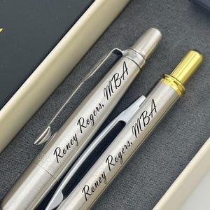 Personalized Mechanical Pencil and Parker Jotter Pen Set, Custom MBA Graduation Gift, Christmas Gift