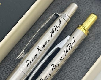 Personalized Mechanical Pencil and Parker Jotter Pen Set, Custom MBA Graduation Gift, Christmas Gift