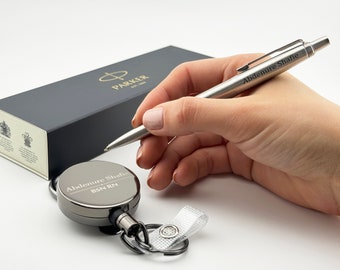 Ensemble personnalisé de porte-stylos et badges Parker, coffret cadeau médecin personnalisé, cadeau de remerciement pour infirmière, cadeau de remise des diplômes de médecin, cadeau de chirurgien