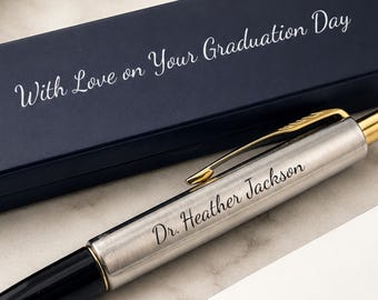 Custom Engraved Parker Pen - New Doctor Gift, Personalized Luxury Ballpoint Pen Gift, Custom Name Pen for Graduation, Promotion, Corporate