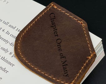 Engraved Leather Bookmark – Custom 3rd Anniversary Gift