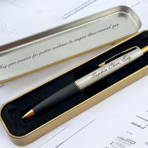 Personalized Parker Pen in Box, Custom Gift for Lawyer, Personalized Esquire Gift, Law Attorney Gift, Best Lawyer Gift