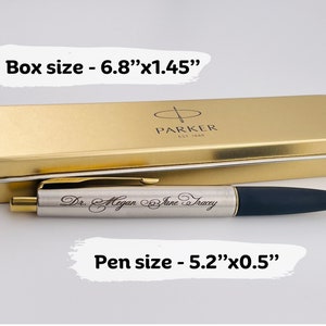 Personalized Parker Frontier, Pen in Tin Box, Boss Gift Groomsmen Gift Birthday Gift Anniversary Gift Realtor Gift Doctor Gift image 3