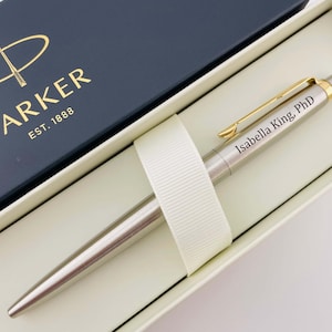 Customized Parker Pen, EdD Graduation Gift, Doctor of Education Gift, PhD Graduation Gift, Doctorate Graduation Gift
