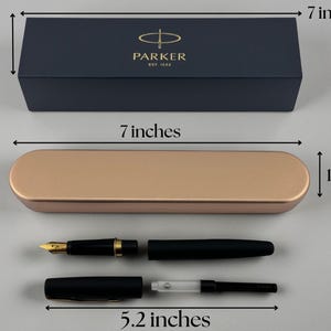 Custom engraved Parker Fountain Pen in Tin Box
