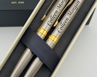 Custom Premium Parker Pen Set, Engraved Parker Aster Pens, Luxury Pens for Professionals, Personalized Gift for COO, Custom Pen for CEO