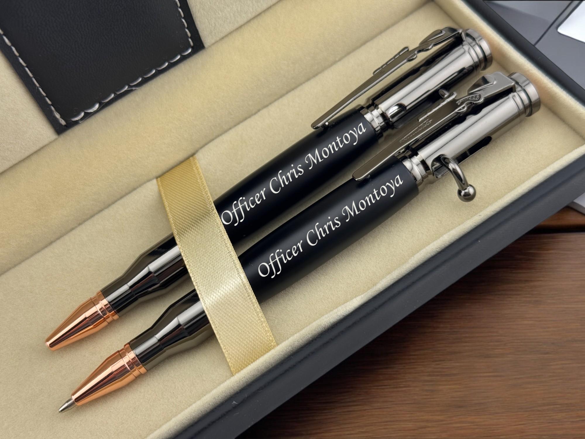 Custom Engraved Bullet Pens, Police Academy Graduation Gift, Police Officer Graduation Gift, New Police Officer Gift