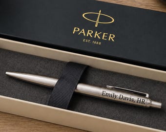 Engraved Parker Pen, New Job Gift for Coworker, Job Promotion Gift, Work Anniversary Gift, New Employee Gift