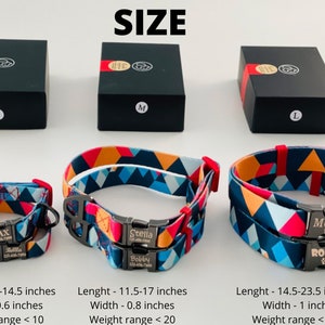 Engraved Metal Buckle Dog Collar Geometric design