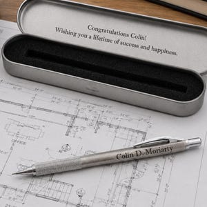 Engineer Gift – Personalized Mechanical Pencil Set, Custom Engraved Architect Graduation Gift