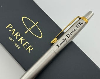 Engraved Parker Pen, New Job Gift for Coworker, Job Promotion Gift, Work Anniversary Gift, New Employee Gift