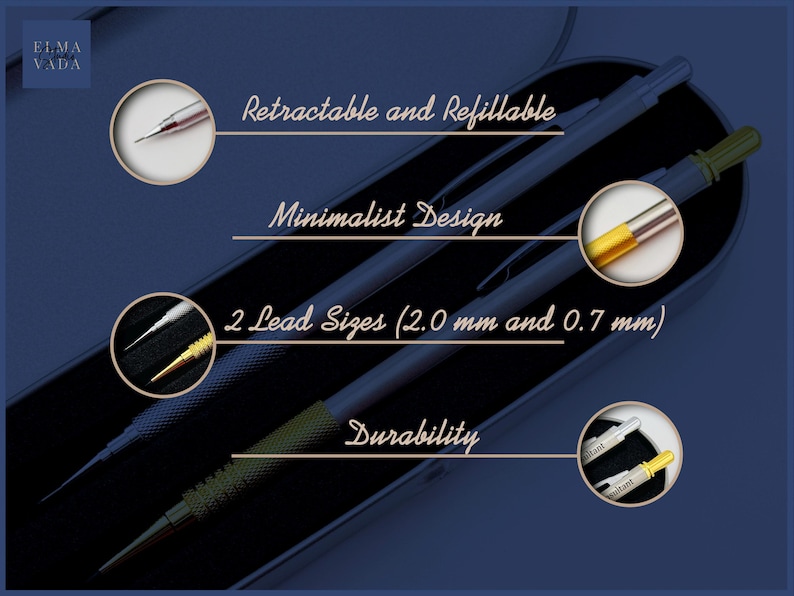 Custom Engraved Mechanic Pencils Set in Engraved Box