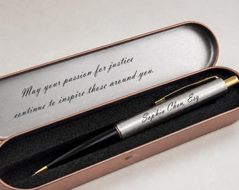 Personalized Parker Pen in Box, Custom Gift for Lawyer, Personalized Esquire Gift, Law Attorney Gift, Best Lawyer Gift
