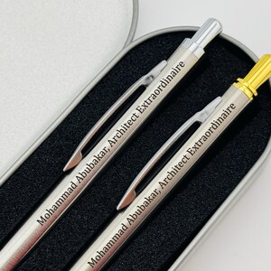 Custom Engraved Mechanic Pencils Set in Engraved Box