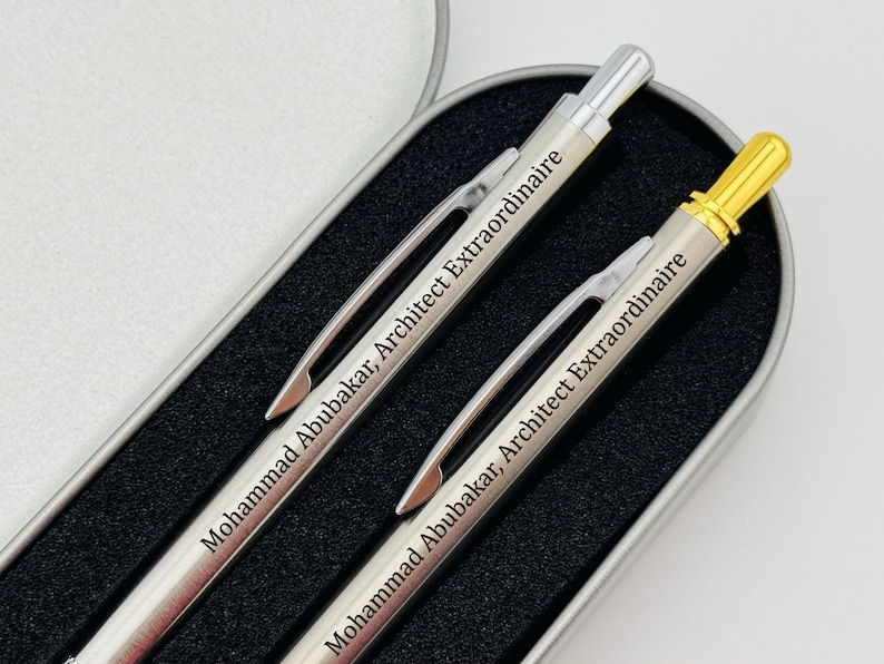 Custom Engraved Mechanic Pencils Set in Engraved Box