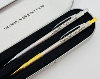 Architect Gift – Engraved Mechanical Pencil Set, Custom Graduation Gift, Future Architect Present, Personalized Office Supply