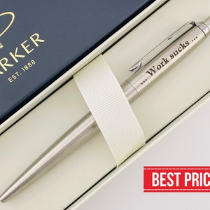 Customized Parker Jotter Pen, Black Ink, Office Gift, New Job Gift, Thank you Gift, Gift for Client, Gift for Boss, Wedding Gift Groomsmen ~