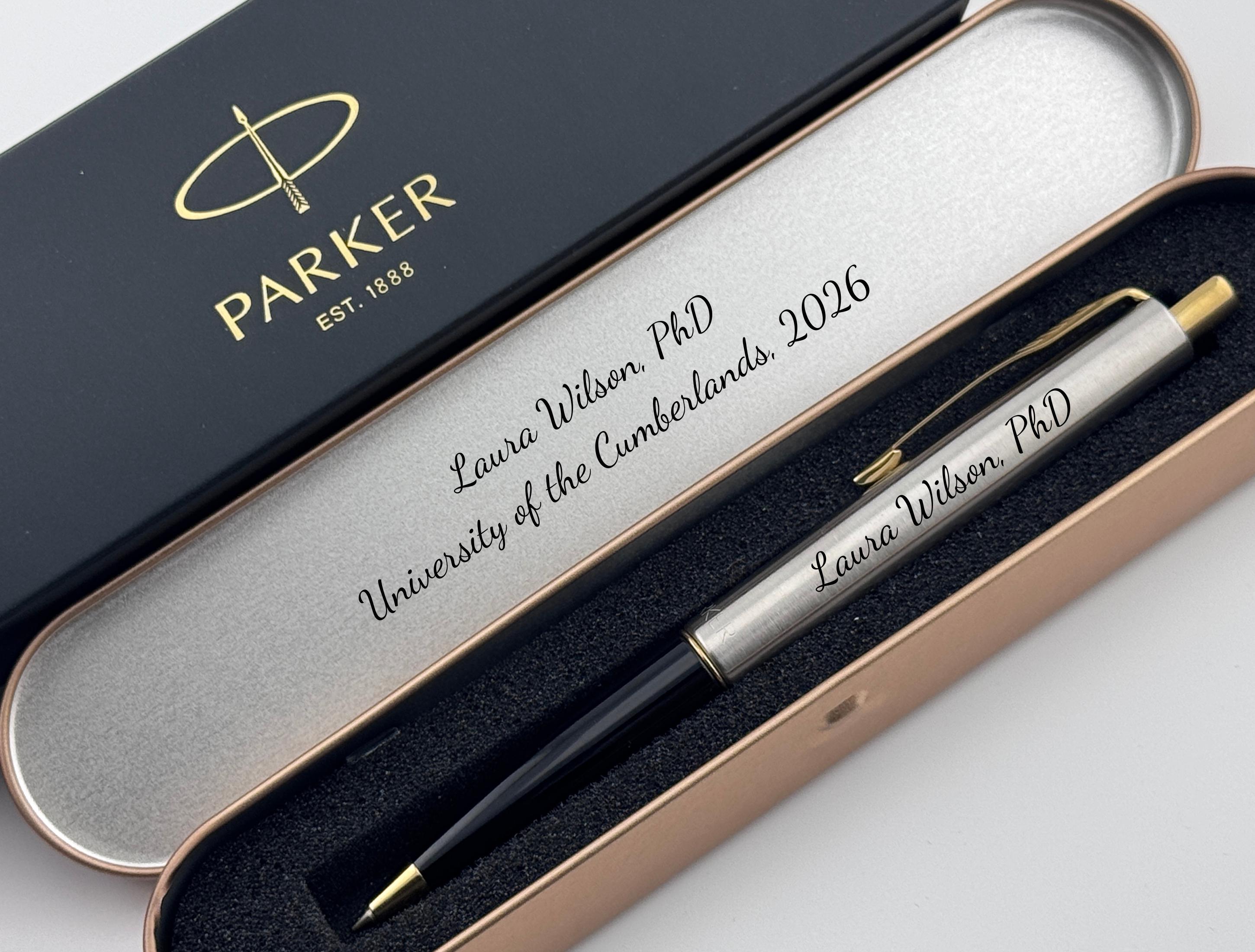 高級万年筆・ボールペンPARKER 14K siliver givenchi Personalized Parker Pen for Graduation Gift, Phd Graduation Gift