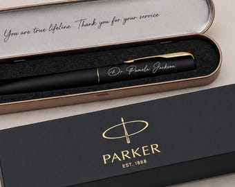 Engraved Parker Fountain Pen, Gift for Doctor, Doctor Appreciation Gift, Healthcare Worker Gift, Thank You Gift for Doctor