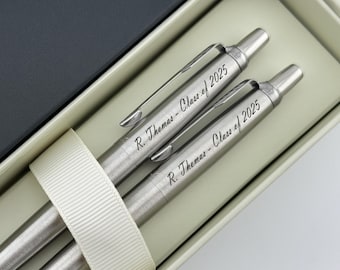 Engraved Parker Pens Set, PhD Graduation Gift, University Graduation Gift, Doctorate Graduation Gift, Gift for PhD Graduate