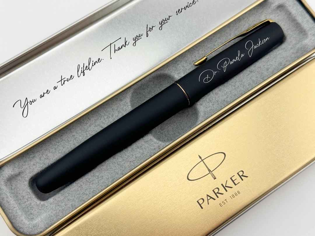 Vintage Monogrammed Fountain Pen Parker IM Fountain Pen Black