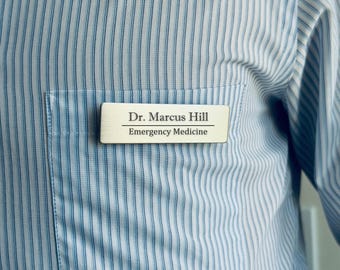 Custom Engraved Magnetic Name Badge, Personalized Name Tag, Nurse Name Tag, Doctor Name Tag, Medical Student Gift