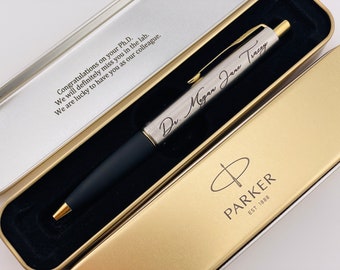 Personalized Parker Frontier, Pen in Tin Box, Boss Gift Groomsmen Gift Birthday Gift Anniversary Gift Realtor Gift Doctor Gift