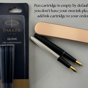 Custom engraved Parker Fountain Pen in Tin Box