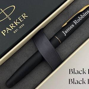 Custom engraved Parker Fountain Pen in Tin Box