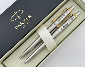 Engraved Parker Pen set, University Graduation Gift, PhD Graduation Gift, Graduation Gift for Professor, Gift for Mentor