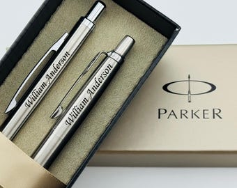 Custom Parker Jotter Pen & Mechanical Pencil Set, Engraved Pen Set