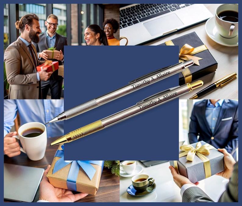 Custom Engraved Mechanic Pencils Set in Engraved Box