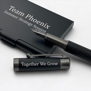 Stylo plume gravé et porte-cartes - Coffret cadeau d'entreprise pour une promotion, la reconnaissance d'un employé, un nouvel employé ou une reconnaissance d'un dirigeant
