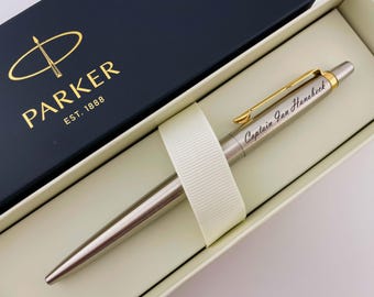 Engraved Parker Jotter Pen – Captain Appreciation Gift, Personalized Name Pen, Retirement or Promotion Gift for Captain