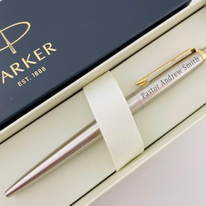 Engraved Parker Pen, Pastor Gift, Custom Gift for Pastor, Wedding Pastor Gift, Gift for Pastor Wife, Pastor Appreciation Gift
