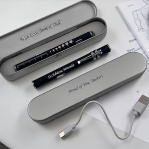 Personalized Medical Penlight, Engraved Nurse Penlight, Rechargeable USB Diagnostic Light, MD Graduation Gift
