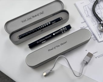 Personalized Medical Penlight, Engraved Nurse Penlight, Rechargeable USB Diagnostic Light, MD Graduation Gift