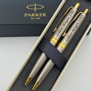Custom Premium Parker Pen Set, Engraved Parker Aster Pens, Luxury Pens for Professionals, Personalized Gift for COO, Custom Pen for CEO