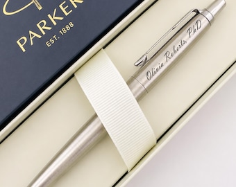Personalized Parker Pen with Custom Engraving, University Graduation Gift, Academic Achievement Gift, PhD Graduation Gifts for Him Her