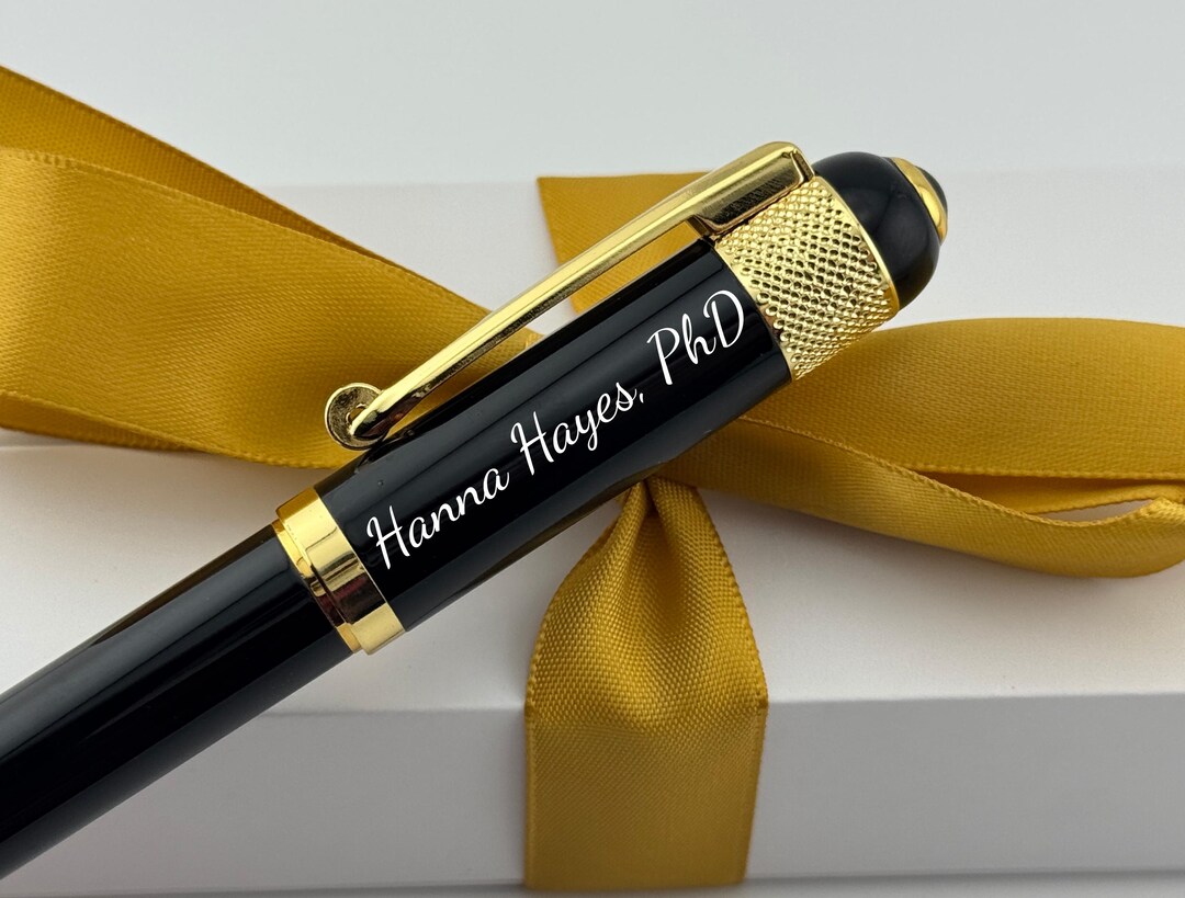 Custom Engraved Durable Pen in Box - Phd Graduation Gift, Personalized ...