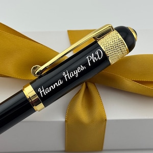 Custom Engraved Durable Pen in Box - PhD Graduation Gift, Personalized Doctorate Graduation Gift, EdD Graduation Gift