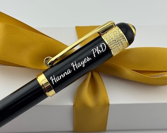 Custom Engraved Durable Pen in Box - PhD Graduation Gift, Personalized Doctorate Graduation Gift, EdD Graduation Gift