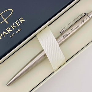 Personalized Parker Pen with Custom Engraving, University Graduation Gift, Academic Achievement Gift, PhD Graduation Gifts for Her