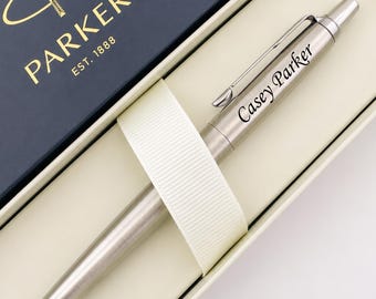Personalized Parker Ballpoint Pen, Engraved Parker Jotter Pen, Graduation Groomsmen Gifts for Men Dad Boyfriend Father Gift for Her Mother